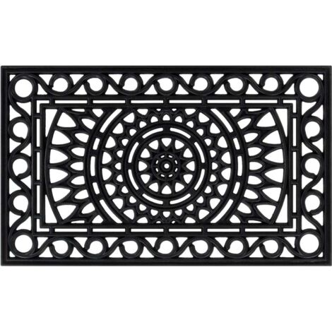vidaXL Zerbino Rettangolare 45x75 cm in Gomma