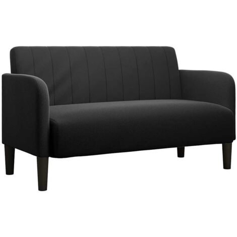 vidaXL Zweisitzer-Sofa Schwarz 109 cm Samt