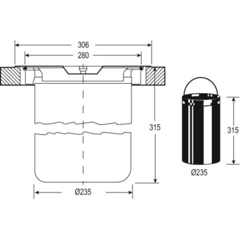 Vide-déchets à encastrer de 12 litres - Pour sous-meuble de 40 cm - Franke