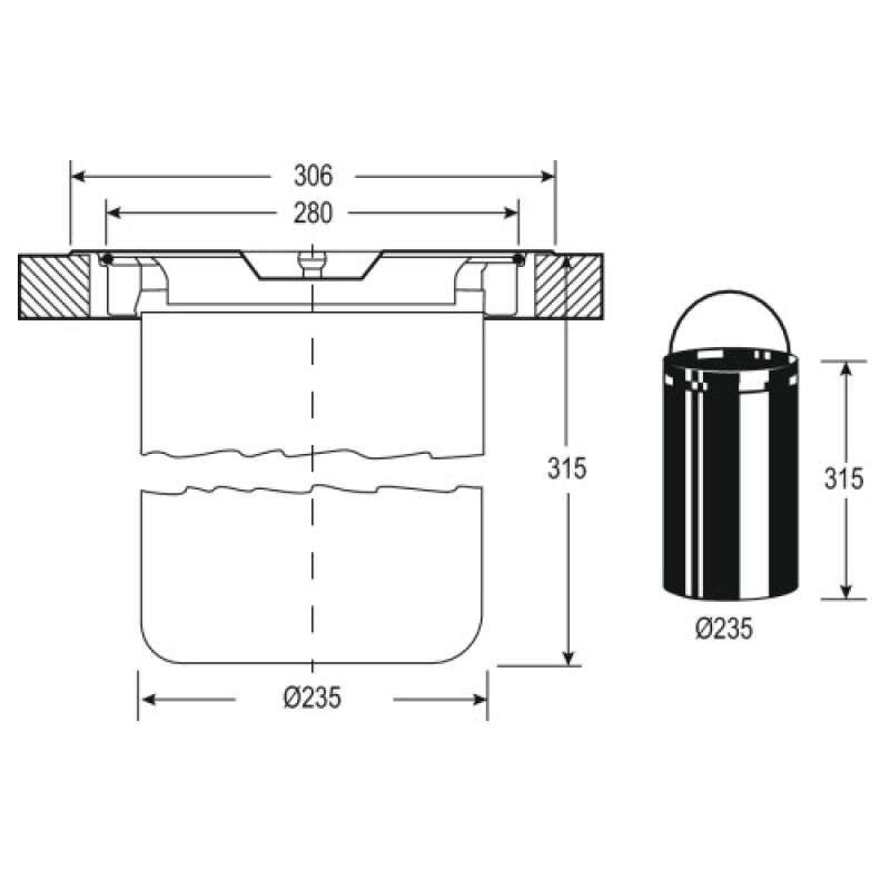 Franke KEA - Vide déchets E12, vert/inox 134.0035.042