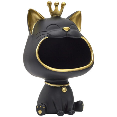 Vide-Poche Statue "Chat" 25cm Noir
