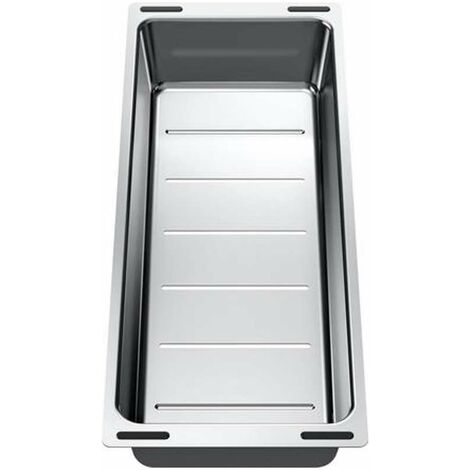 Vide-sauce inox 435x175mm pour évier – Compatible éviers Blanco Subline et 400mm – Design amovible pour nettoyage facile