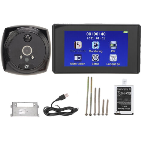 Video Doorbell 4.5in HD Intelligent Electronic Camera Door Viewer with Motion Detection
