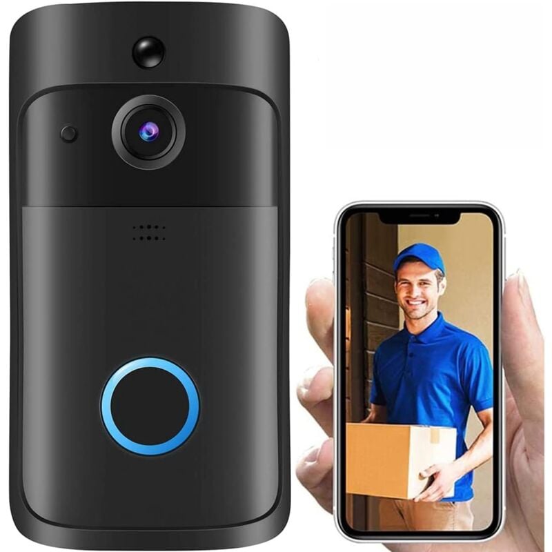 Vidéo doorbell caméra hd wifi doorbell fonctionnement sans fil détecteur de mouvement audio et Haut - parleur vision nocturne pour iOS et Android