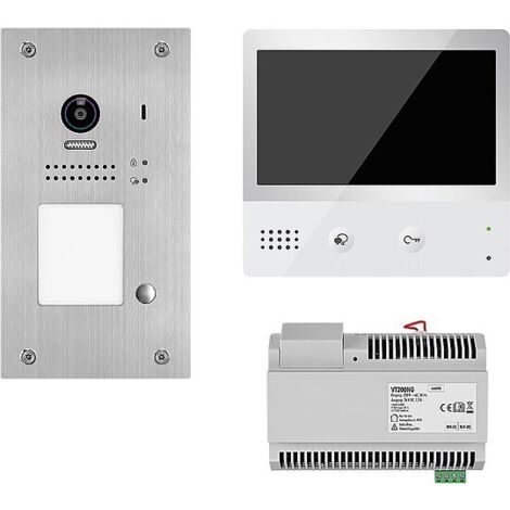 Video-Türsprechanlage VT200 Unterputz-- mit 1xTürsprechstelle, 1xTaste 1xTouch-Innenstation