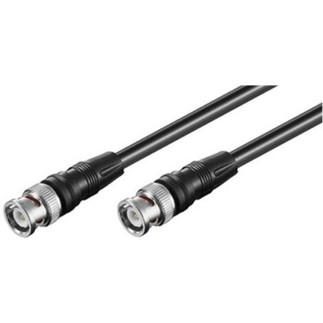 Video-Verbindungskabel BNC (RG59), zweifach geschirmt, BNC-Stecker  BNC-Stecker. Kabellänge 10 m