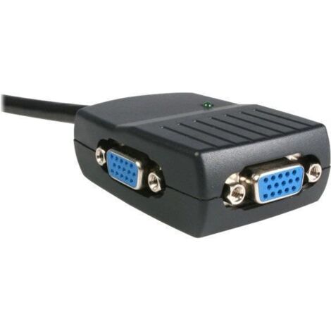 Video-Verteilerkabel VGA 1x (M) zu 2x (F) - USB-betriebener VGA-Splitter - 1x VGA (M) zu 2x VGA (F) - Schwarz - ST122LE