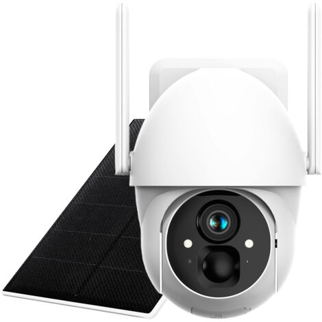 Videocamera Atlantis Volta Pro PT VL88P Wi-Fi FHD 1920x1080 a 15fps con sensore PIR, resistenza IP65, array LED da 7 metri, motorizzata, con 2 batterie ricaricabili inclusa
