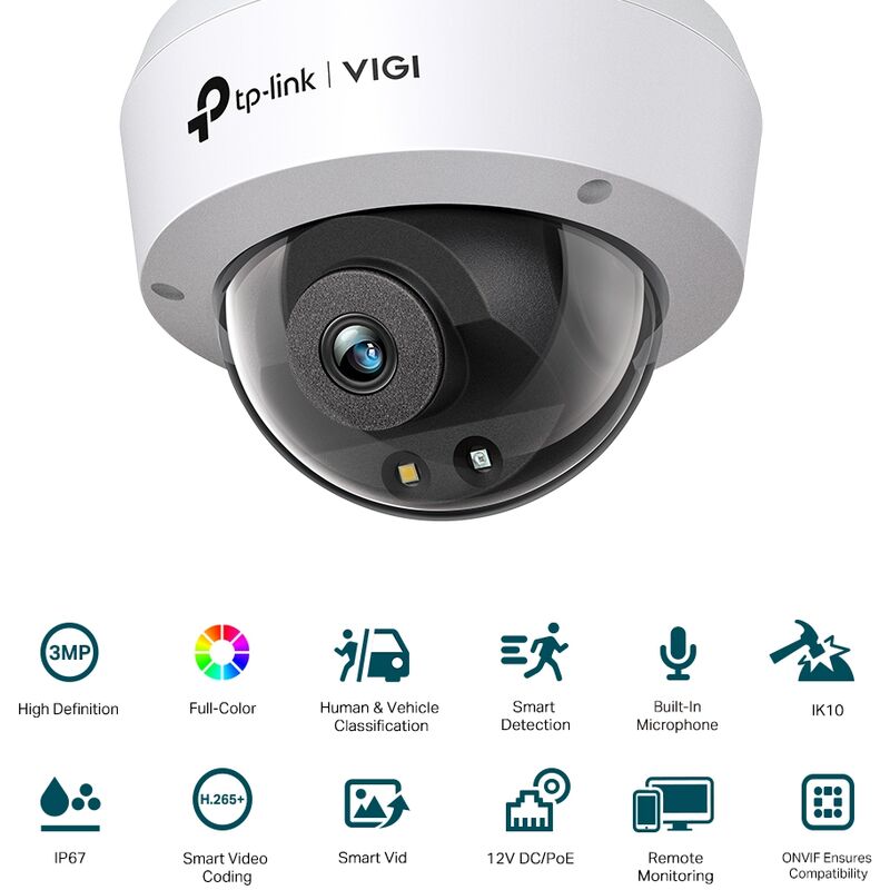 Image of Videocamera sorveglianza Tp-link telecamera 3MP Full-Color Dome Network Camera Tp-link