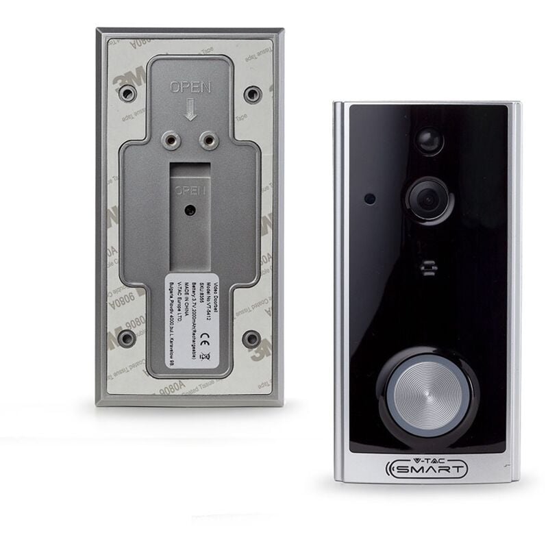 V-tac - Sonnette vidéo intelligente - Audio 2 voies