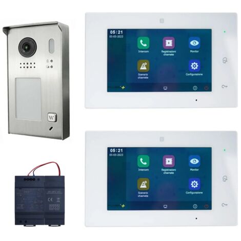 Videocitofono bifamiliare FULL DUPLEX WIFI Registra Ipertronic