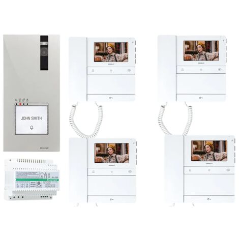 Videocitofono comelit peoople quadrifamiliare 4 famiglie cornetta PL8461M + PL6701