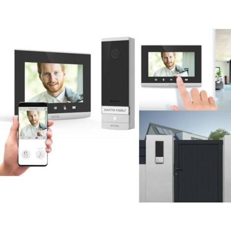 MAISONIC Videocitofono Connesso Wifi con funzione QR code ideale b&b 7 pollici 2 fili Extel 720324