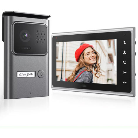 Videocitofono e campanello a due linee, campanello intelligente con funzione di sblocco remoto, campanello domestico con schermo a colori
