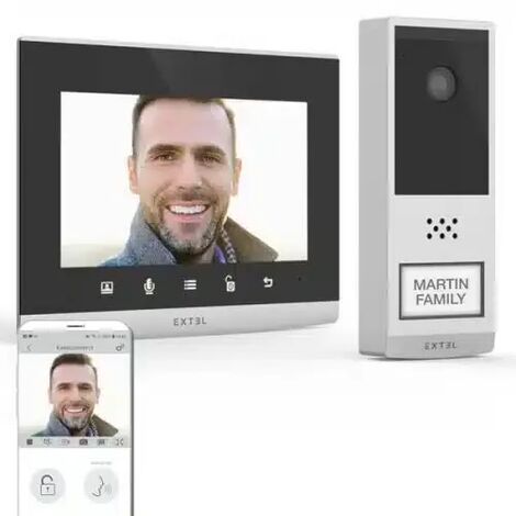 Videocitofono senza fili connesso a batterie WIFI 350 metri Extel