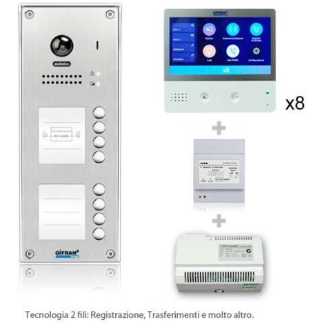 Videocitofono WiFi Kit videocitofono 8 appartamenti