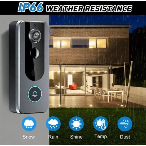 Videocitofono wireless HD Wi-Fi per la casa, con audio e video.