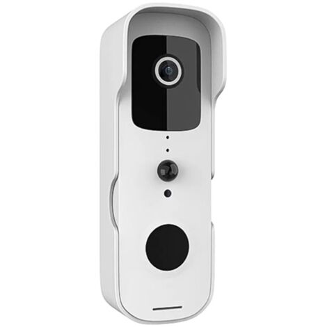 Videocitofono, wireless, intelligente, impermeabile, Full HD 1080p, visione notturna, con app Tuya, visualizzazione su smartphone Android o iOS, Wi-Fi a 2,4 GHz
