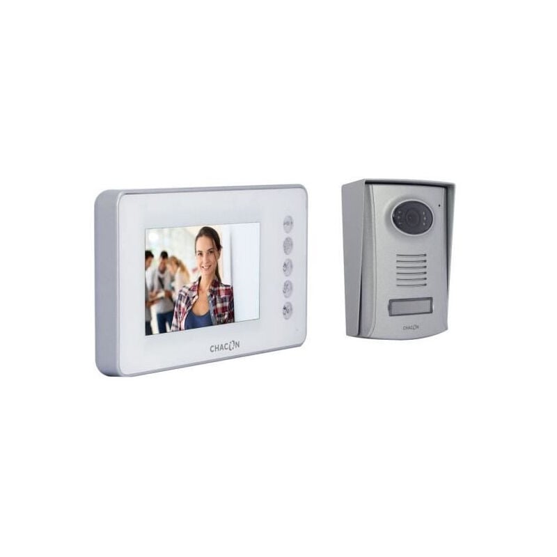 Chacon - Visiophone 4 fils couleur 4,3 blanc mains libres