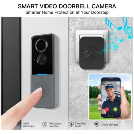 Vidéophone intelligent avec caméra de surveillance pour portail et interphone vidéo maison.