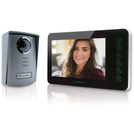 Videoportero cableado Avidsen YLVA pantalla negro de 18 cm