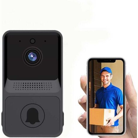 Videoportero inalámbrico, timbre inteligente compatible con Alexa, compatible con el Asistente de Google, se conecta inalámbricamente al timbre, cámara 1080P con batería, audio bidireccional.