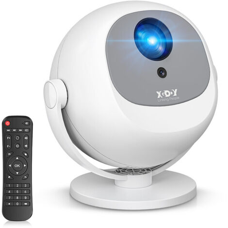 Vidéoprojecteur LCD 4K WiFi 6 Bluetooth 5.0 – Luminosité 12000 lumens – Correction automatique du trapèze – Projection 360°