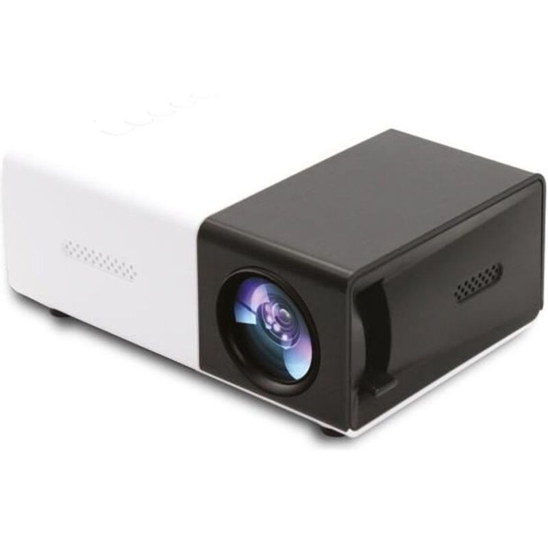 Vidéoprojecteur LED 1080p Mini Portable Home Cinéma Full HD - YG300 - Noir - Luminosité 400