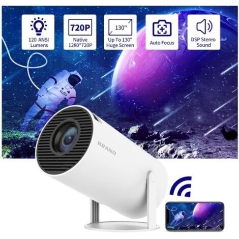 Vidéoprojecteur Portable - Android 11.0 - 1280x720 - 130 pouces - WiFi 2.4G/5G - BT4.1