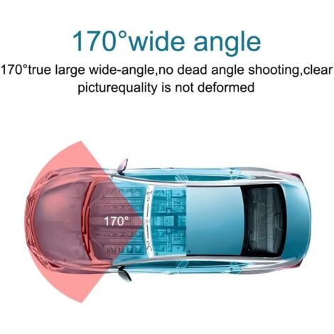 Videoregistratore per auto Dash Cam, monitor per la visione posteriore DashCam, schermo da 2 pollici, grandangolo 1080P