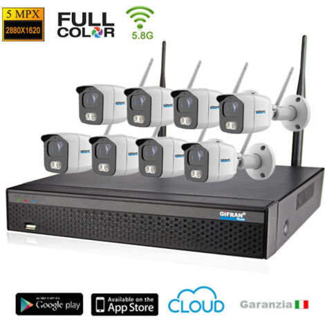 Videosorveglianza wireless: Kit 8 telecamere wireless