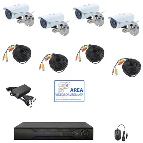 HOUSECURITY VIDEOÜBERWACHUNG KIT AHD IP CLOUD DVR 4 KANÄLE 5 MPX KOMPLETT