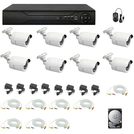 HOUSECURITY VIDEOÜBERWACHUNGSKIT 8 KAMERAS 5 MPX DVR 16 KANÄLE HD 1 TB + KABEL