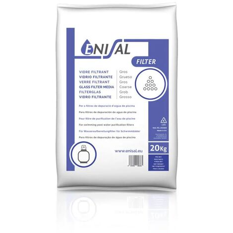 VIDRIO GRUESO PARA FILTRO DE PISCINA 20 KG