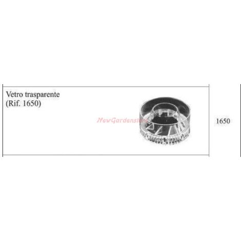 Vidrio transparente para motocultor 1650