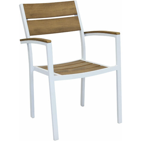 VIDUUS - poltrona da giardino in alluminio e polywood impilabile