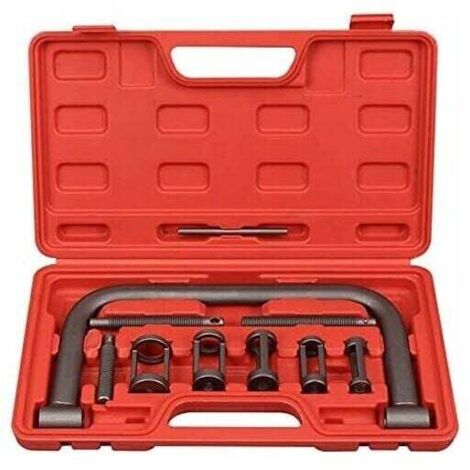 Vie 10PCS Kit de Compresseur de Ressort de Soupape, avec Pince de Compression à Ressort/Adapteurs/Vis d'extension/Barre de Compression pour Moteur de Voiture/Mini-fourgonnettes/VTT/Moto