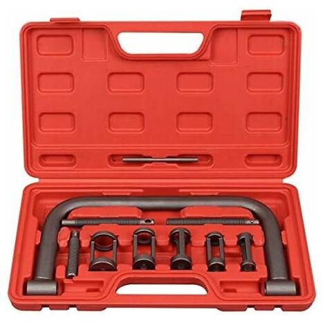 Vie 10PCS Kit de Compresseur de Ressort de Soupape, avec Pince de Compression à Ressort/Adapteurs/Vis d'extension/Barre de Compression pour Moteur de Voiture/Mini-fourgonnettes/VTT/Moto