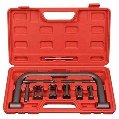Vie 10PCS Kit de Compresseur de Ressort de Soupape, avec Pince de Compression à Ressort/Adapteurs/Vis d'extension/Barre de Compression pour Moteur de Voiture/Mini-fourgonnettes/VTT/Moto