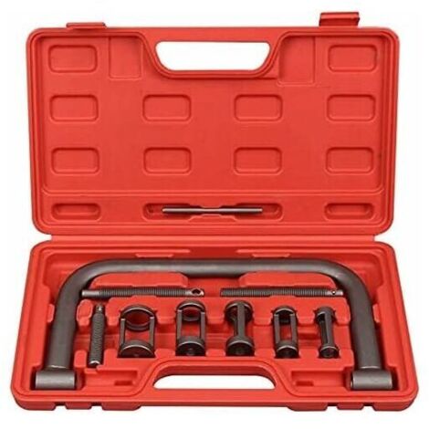 Vie 10PCS Kit de Compresseur de Ressort de Soupape, avec Pince de Compression à Ressort/Adapteurs/Vis d'extension/Barre de Compression pour Moteur de Voiture/Mini-fourgonnettes/VTT/Moto