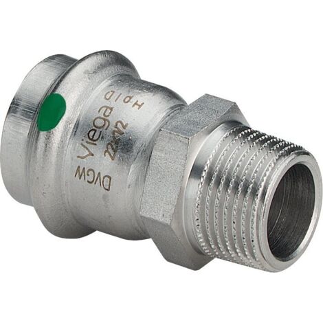 VIEGA 2311 Manicotto Misto Maschio/Femmina Ø15X3/4"Maschio In Inox A Pressare - 436452