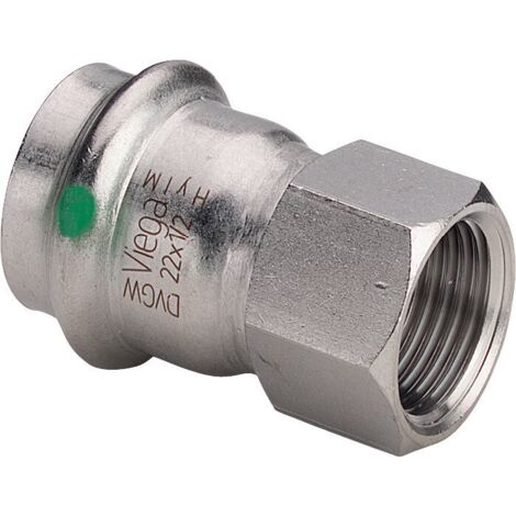 VIEGA 2312 Manicotto Misto Femmina/Femmina Ø18X3/4"Femmina In Inox A Pressare - 436605