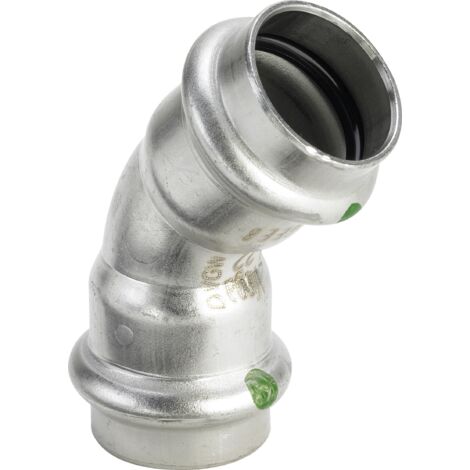 VIEGA 2326 Curva 45° Femmina/Femmina Ø42 In Inox A Pressare - 435363