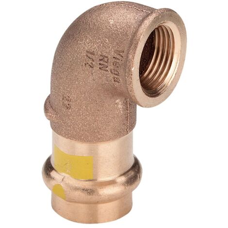 VIEGA 2614.2 Curva 90° Fr Ø22X3/4"Femmina In Bronzo A Pressare Per Gas - 345877