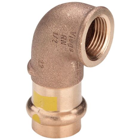 VIEGA 2614.2 Curva 90° Fr Ø28X1"Femmina In Bronzo A Pressare Per Gas - 345891