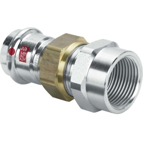 Viega 643478 22 mm de Prestabo x RP 1, en acier non allié, joint plat, contour SC, polygonale