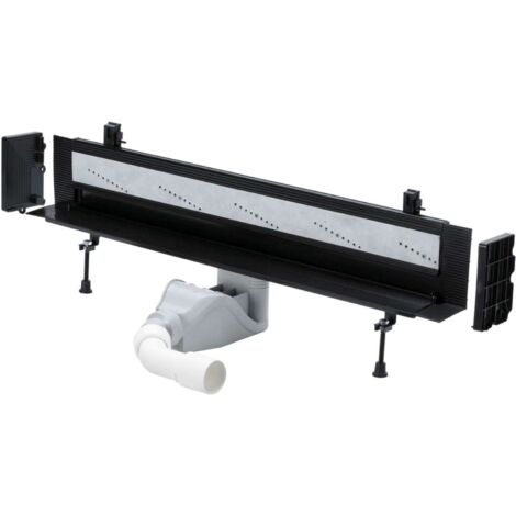 Viega Advantix Vario - Canalina doccia 30-120 cm, per incasso a parete, nero 736552