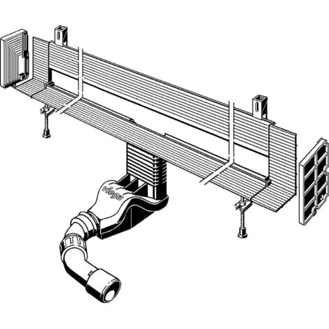 Viega Advantix Vario - Caniveau de douche 30-120 cm, pour installation murale, noir 736552