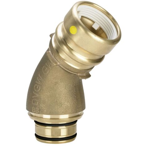 Viega Anschlussbogen 45 Grad mit SC Geopress 9694.1G in 32mm Rotguss