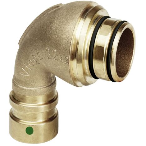 Viega Anschlussbogen 90 Grad mit SC Geopress 9694TW in 63mm Rotguss
